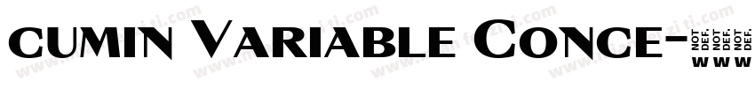 cumin Variable Conce字体转换